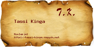 Tassi Kinga névjegykártya